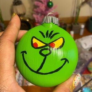 Green Grinch Holiday Ornament